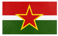 A mockup of the custom flag 'Zaslavie flag' on a white background
