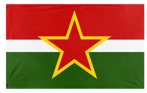 A mockup of the custom flag 'Zaslavie flag' on a white background