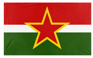 A mockup of the custom flag 'Zaslavie flag' on a white background
