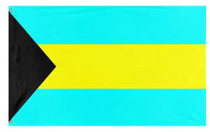A mockup of the custom flag 'bahamas flag' on a white background