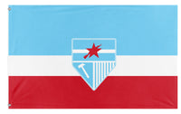 A mockup of the custom flag 'bremar flag' on a white background