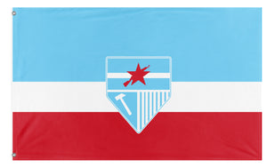 A mockup of the custom flag 'bremar flag' on a white background