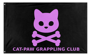 A mockup of the custom flag 'catpaw flag' on a white background