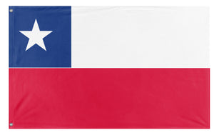A mockup of the custom flag 'chile flag' on a white background