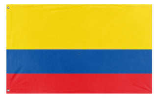 A mockup of the custom flag 'colombia flag' on a white background