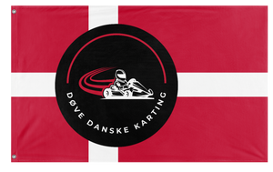 A mockup of the custom flag 'ddk flag' on a white background