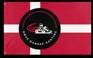 A mockup of the custom flag 'ddk flag' on a white background