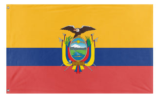 A mockup of the custom flag 'ecuador flag' on a white background