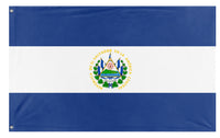 A mockup of the custom flag 'el salvador flag' on a white background