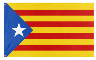 A mockup of the custom flag 'estelada flag' on a white background