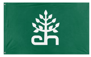 A mockup of the custom flag 'heights flag' on a white background