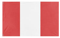 A mockup of the custom flag 'kay oh flag' on a white background
