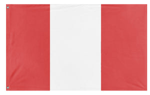 A mockup of the custom flag 'kay oh flag' on a white background