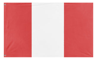 A mockup of the custom flag 'kay oh flag' on a white background