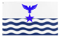 A mockup of the custom flag 'kiribati blueprint flag' on a white background