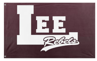 A mockup of the custom flag 'lee flag' on a white background