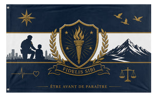 A mockup of the custom flag 'myself flag' on a white background