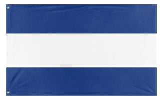 A mockup of the custom flag 'nicaragua flag' on a white background