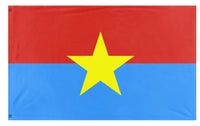 A mockup of the custom flag 'north vietnam flag' on a white background