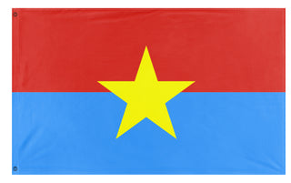 A mockup of the custom flag 'north vietnam flag' on a white background
