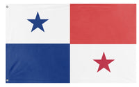 A mockup of the custom flag 'panama flag' on a white background