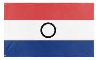 A mockup of the custom flag 'paraguay flag' on a white background