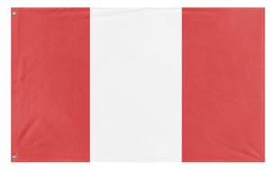 A mockup of the custom flag 'peru flag' on a white background