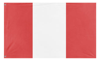 A mockup of the custom flag 'peru flag' on a white background