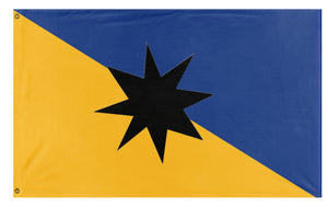 A mockup of the custom flag 'principality of equina flag' on a white background