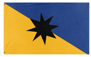 A mockup of the custom flag 'principality of equina flag' on a white background