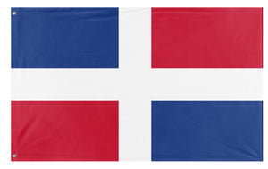 A mockup of the custom flag 'rep. Dominicana flag' on a white background
