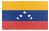A mockup of the custom flag 'republica bolivana de venezuela flag' on a white background