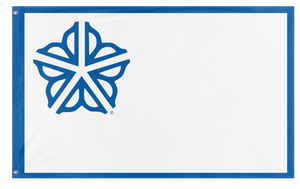 A mockup of the custom flag 'rr flag' on a white background