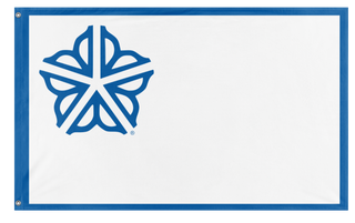 A mockup of the custom flag 'rr flag' on a white background