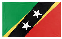 A mockup of the custom flag 'san cristobal y nieves flag' on a white background