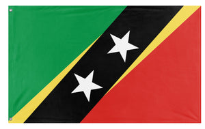A mockup of the custom flag 'san cristobal y nieves flag' on a white background