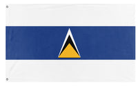 A mockup of the custom flag 'santa lucia flag' on a white background