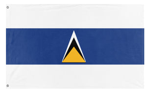 A mockup of the custom flag 'santa lucia flag' on a white background