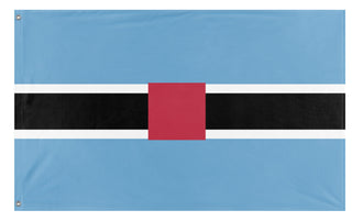 A mockup of the custom flag 'test flag' on a white background