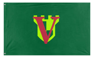 A mockup of the custom flag 'the republic of James  flag' on a white background