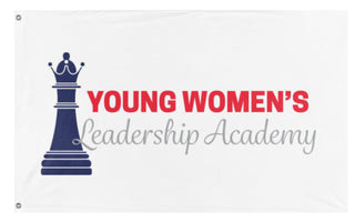 A mockup of the custom flag 'yywla flag' on a white background