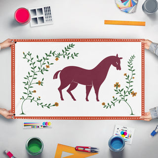 A mockup of the custom flag 'Aspa Kodiya flag' held up on a table during print checking