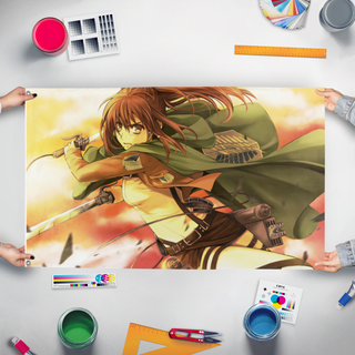A mockup of the custom flag 'Sasha braus flag' held up on a table during print checking