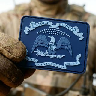 Minnesota 1st. Volunteers (Union Battle Flag) - PVC Morale Patch