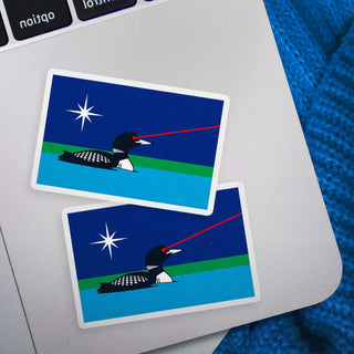 Laser Loon Flag - Stickers