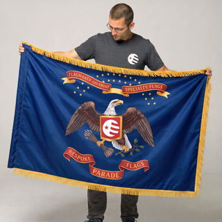 Custom Ceremonial Parade Flags with Golden Fringe (Specialty Flag Models)
