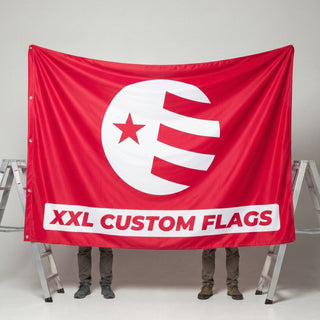 XXL Custom Flags: 4x8ft, 6x10ft, 8x12ft