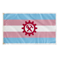 syndicalist transgender flag flag (ophélie eauphare)