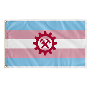 syndicalist transgender flag flag (ophélie eauphare)
