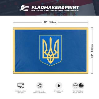 Ukrainian Coat of Arms flag (NoWorries124)
